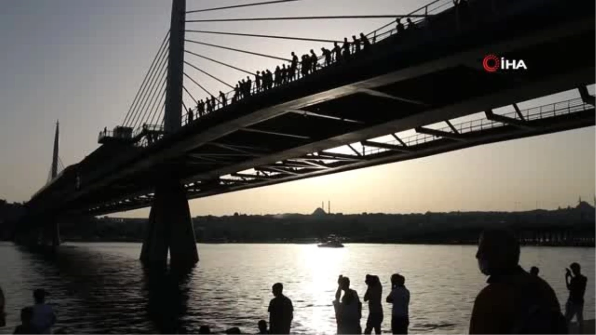 Haliç Metro Köprüsünden tehlikeli atlayış