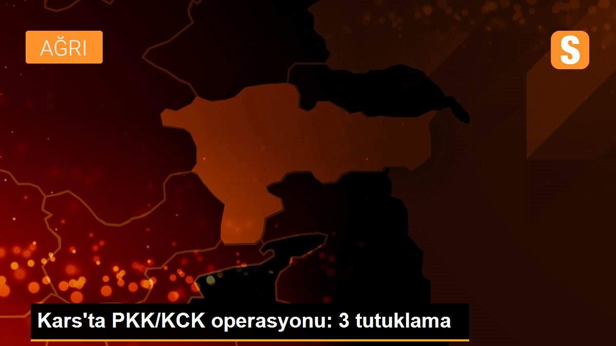 Kars\'ta PKK/KCK operasyonu: 3 tutuklama