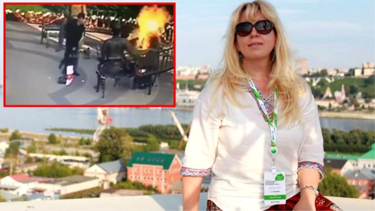 Rus gazeteci Kremlin\'i suçlayan mesajı sonrası Bakanlık binası önünde kendisini yaktı