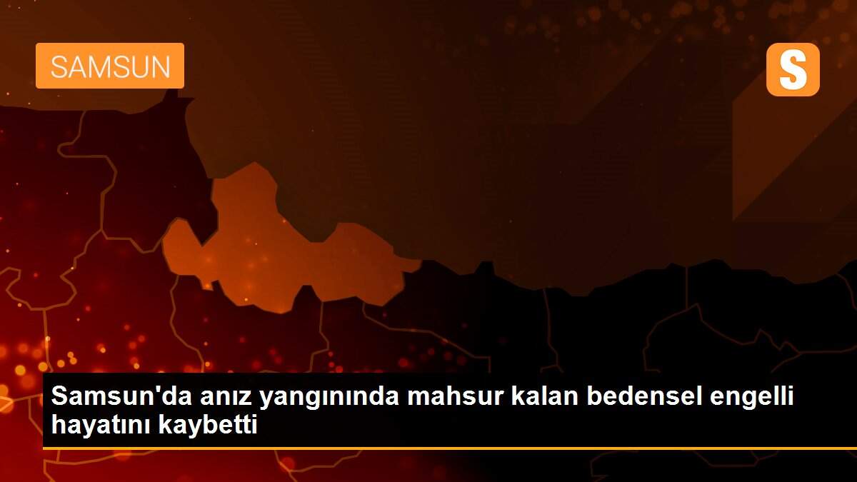 Samsun\'da anız yangınında mahsur kalan bedensel engelli hayatını kaybetti