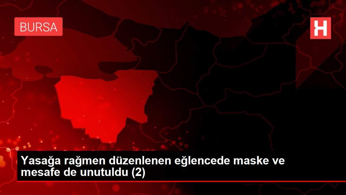 Yasağa rağmen düzenlenen eğlencede maske ve mesafe de unutuldu (2)
