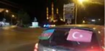 Edirne'de Azerbaycan'a destek konvoyu