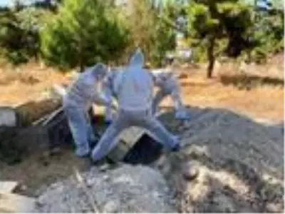 Emet'te koronavirüsten ölen 5 kişi, tabutlarıyla toprağa verildi Emet'te koronavirüsten ölen 5 kişi, tabutlarıyla toprağa verildi