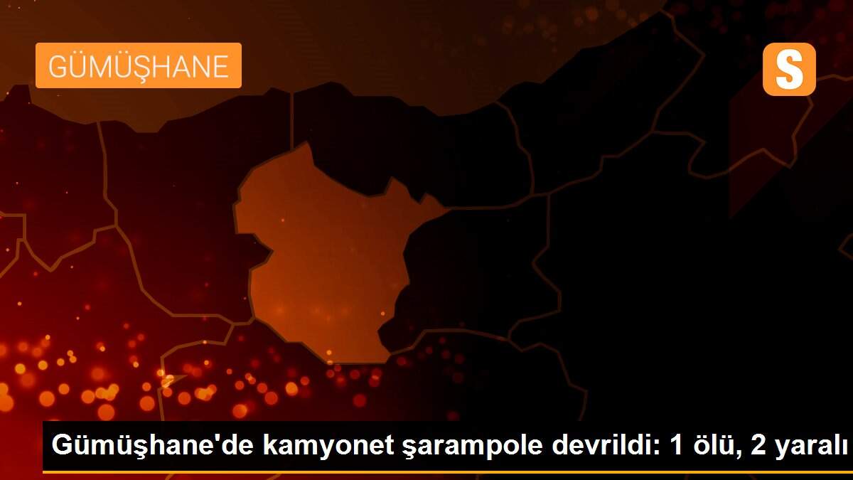 Gümüşhane\'de kamyonet şarampole devrildi: 1 ölü, 2 yaralı