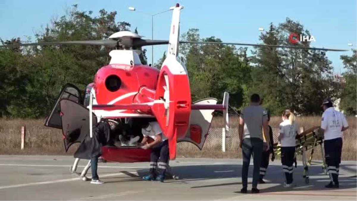 Son dakika haber | Kalp krizi geçiren yaşlı adamın yardımına ambulans helikopter yetişti