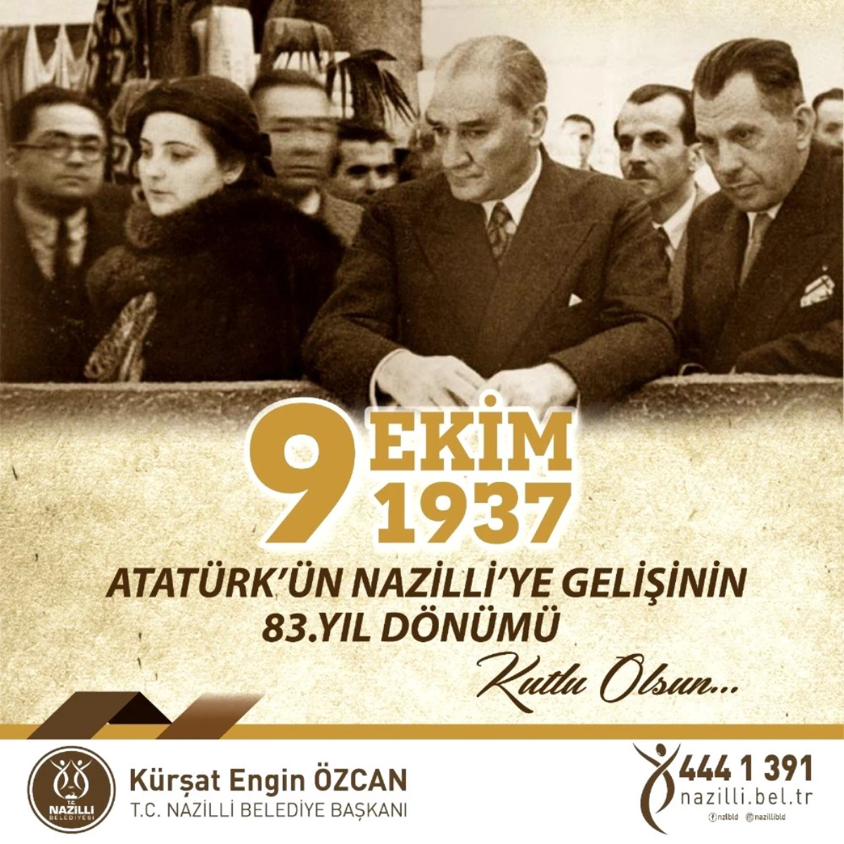 Başkan Özcan, Atatürk\'ün Nazilli\'ye gelişinin 83 yıldönümünü kutladı