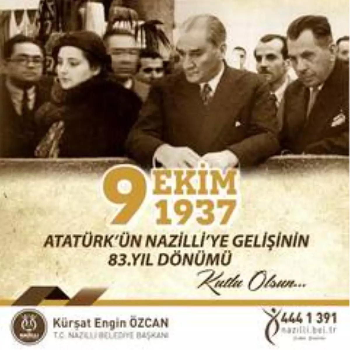 Başkan Özcan, Atatürk\'ün Nazilli\'ye gelişinin 83 yıldönümünü kutladı