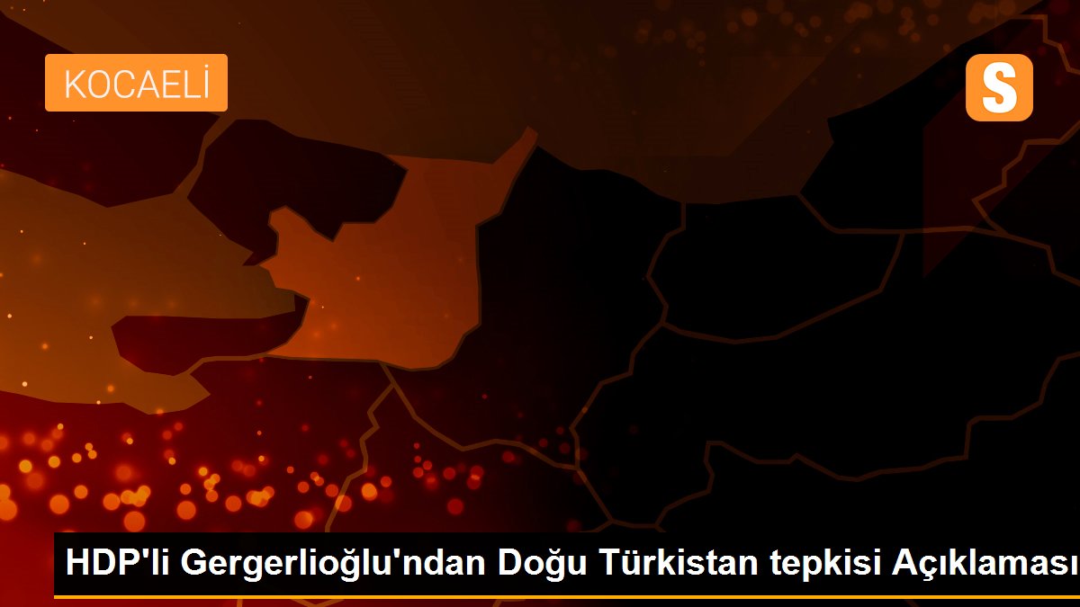 HDP\'li Gergerlioğlu\'ndan Doğu Türkistan tepkisi Açıklaması