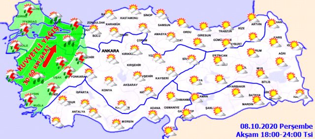 Meteoroloji'den, İstanbul'un da içinde olduğu 7 il için dolu ve fırtına uyarısı