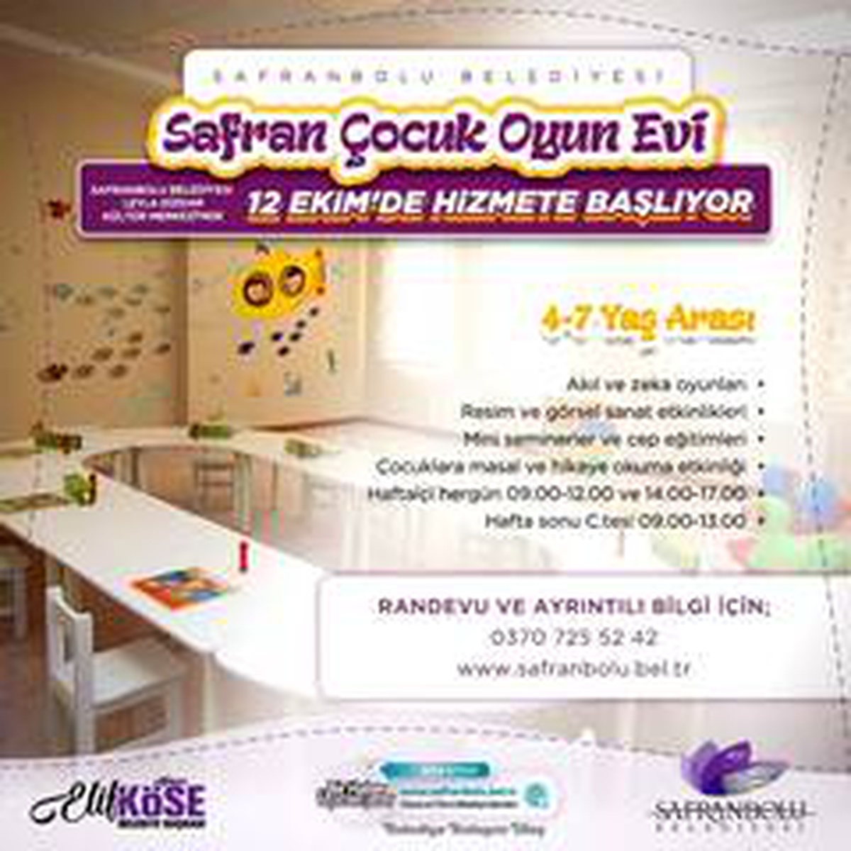 Safranbolu Belediyesi "Safran Oyun Evi" hizmete başlıyor