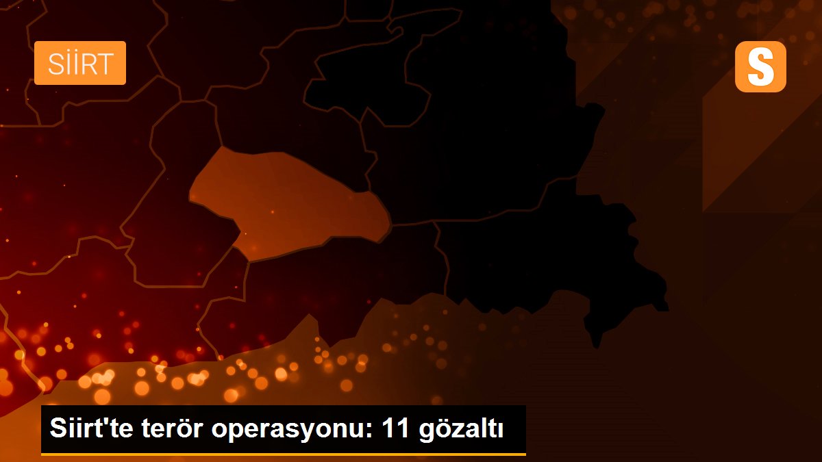 Siirt\'te terör operasyonu: 11 gözaltı