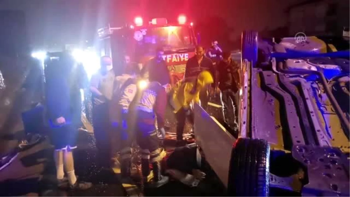 Takla atan otomobilin sürücüsü yaralandı