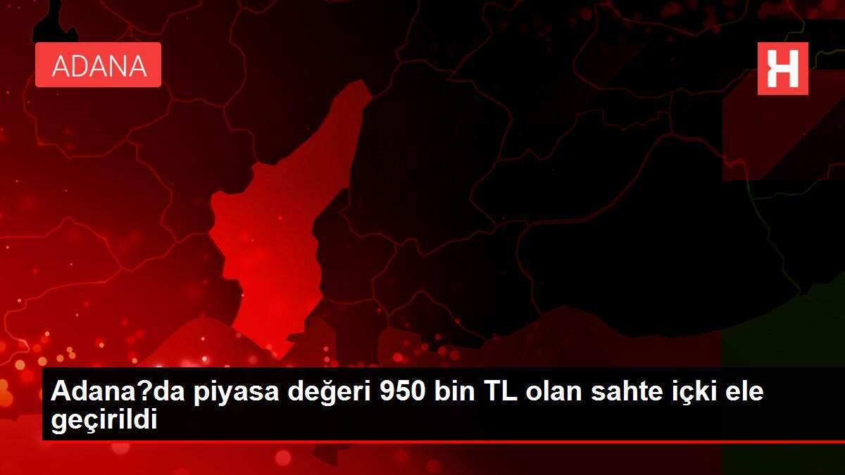 Adana?da piyasa değeri 950 bin TL olan sahte içki ele geçirildi