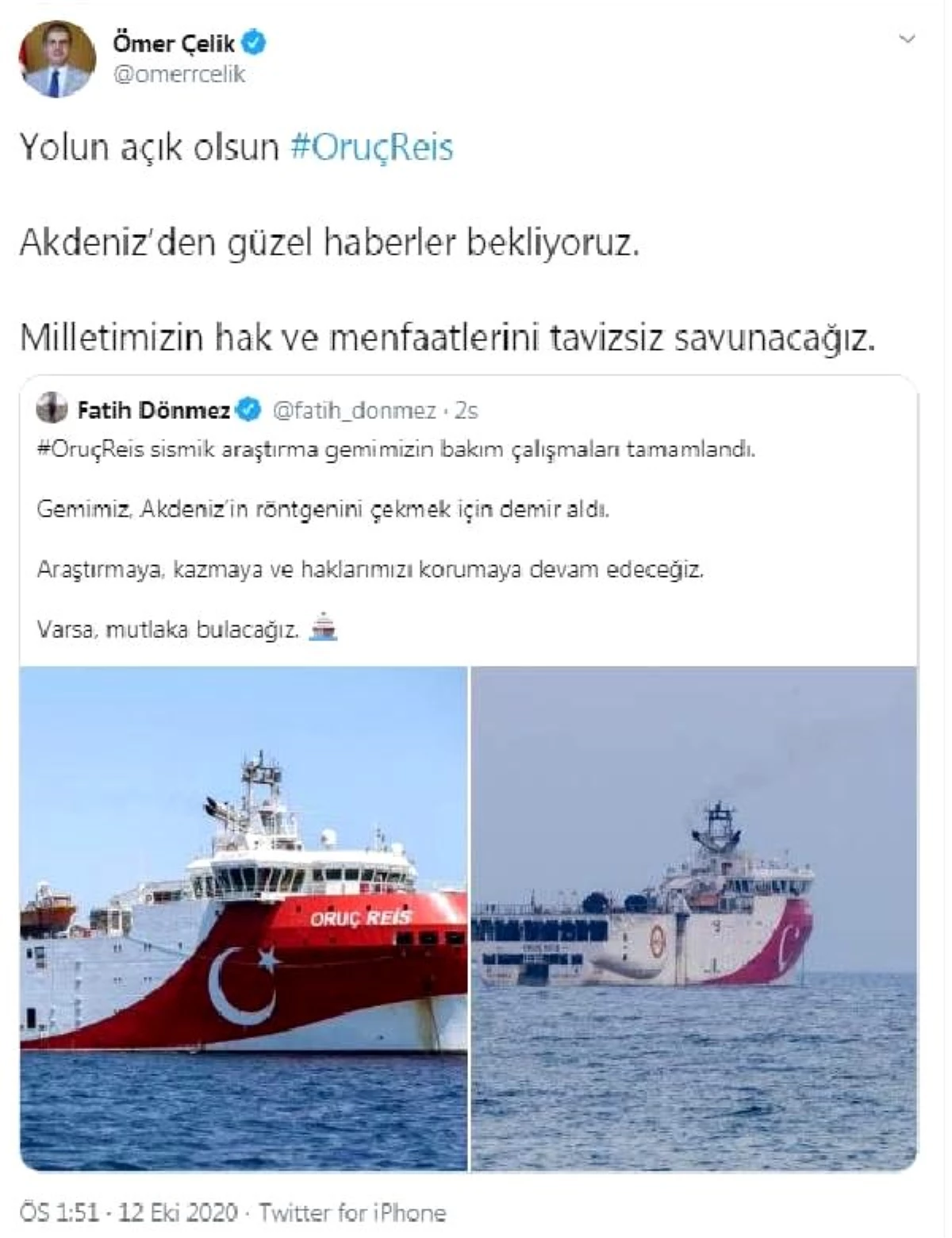 AK Parti\'li Çelik: Akdeniz\'den güzel haberler bekliyoruz