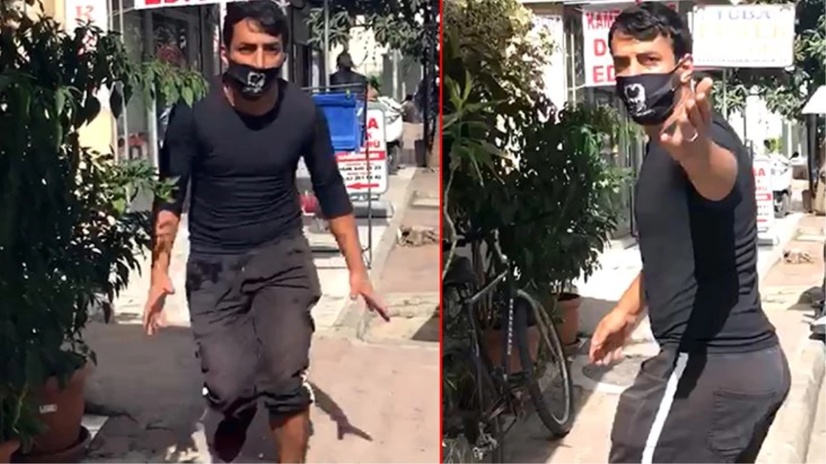 Antalya\'da kaldırımda maske satan şahıs, kadın zabıtaya saldırdı