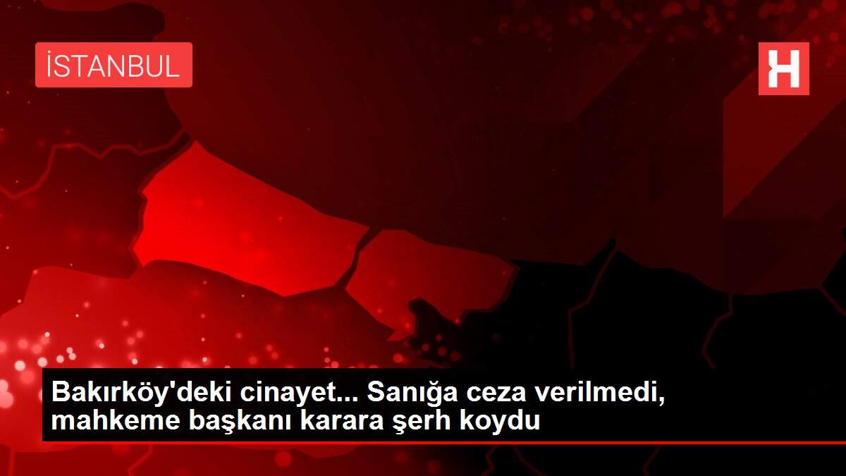 Son dakika... BAKIRKÖY'DEKİ CİNAYET... SANIĞA CEZA VERİLMEDİ, MAHKEME BAŞKANI KARARA ŞERH KOYDU