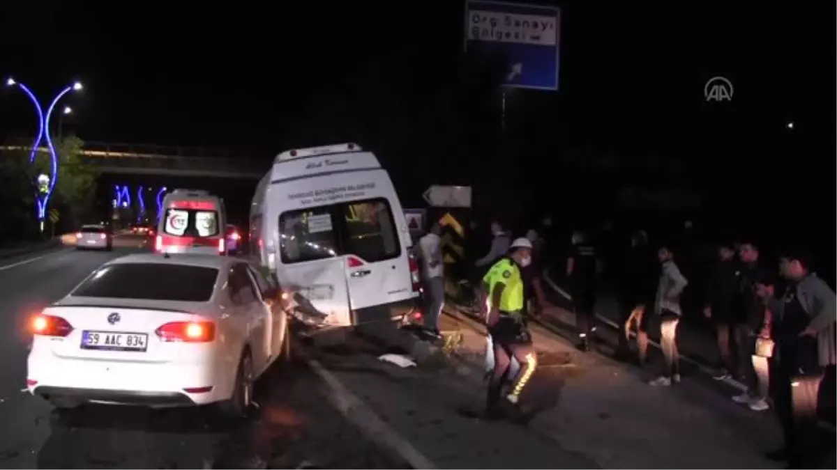 Tekirdağ\'da trafik kazalarında 5 kişi yaralandı