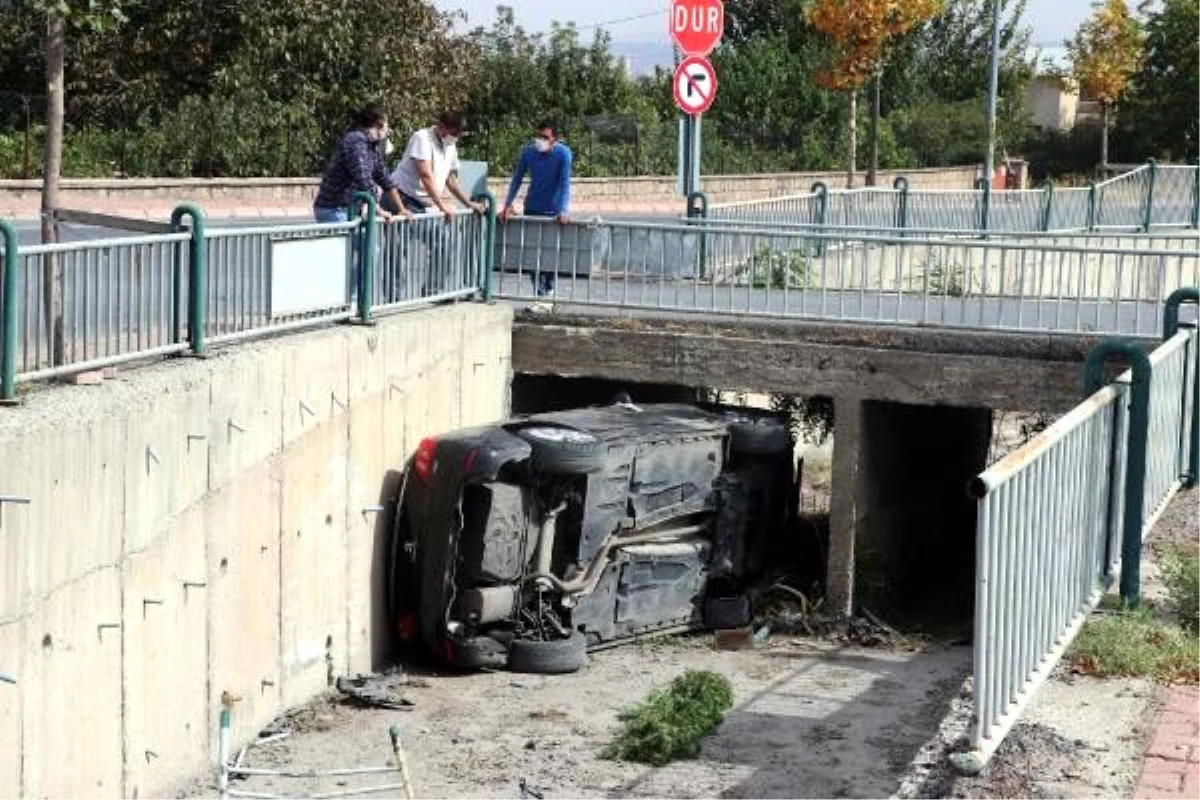 Kayseri\'de sulama kanalına düşen otomobilin sürücüsü yaralandı