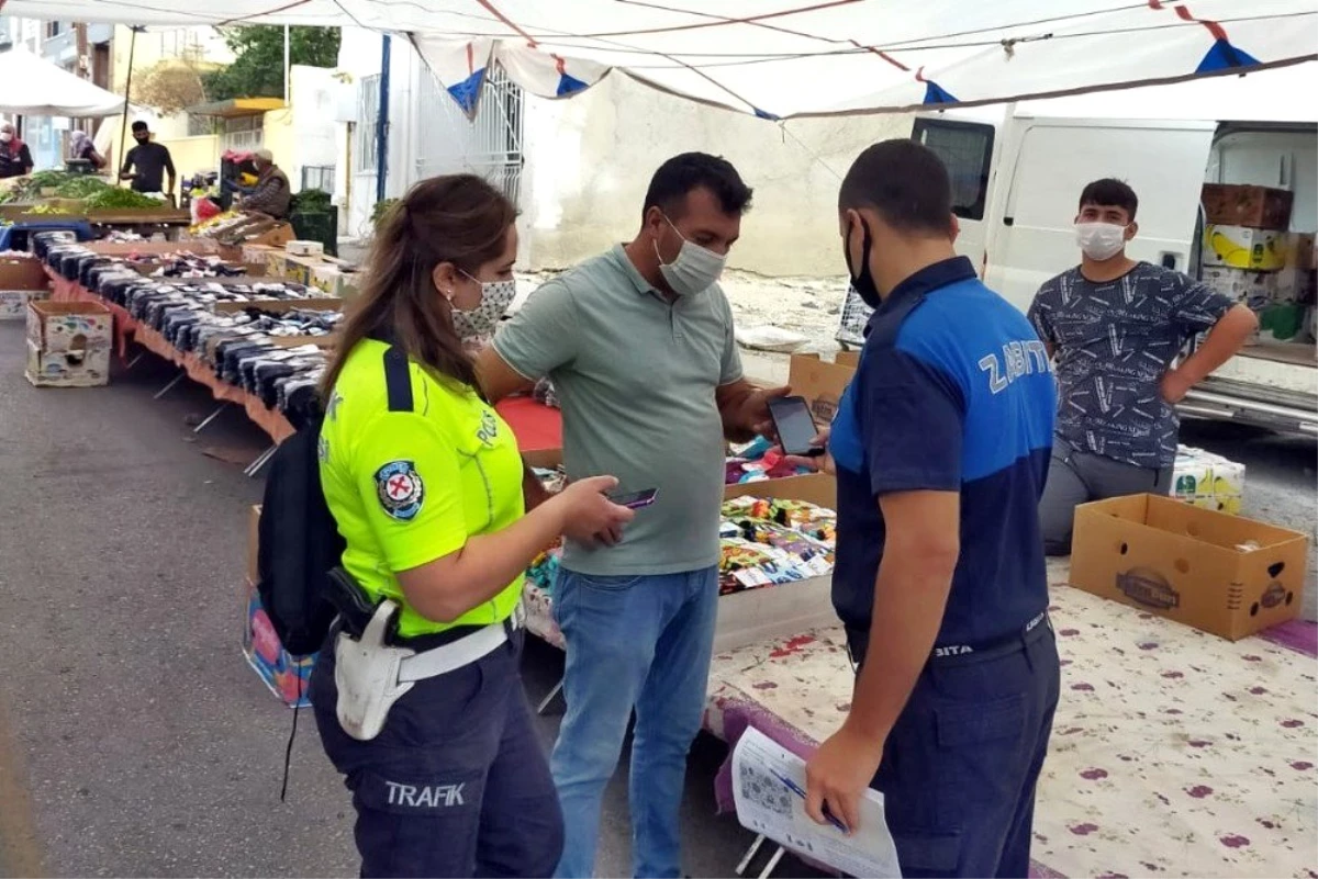 Söke\'de pazaryerlerinde HES kodu uygulaması başladı.