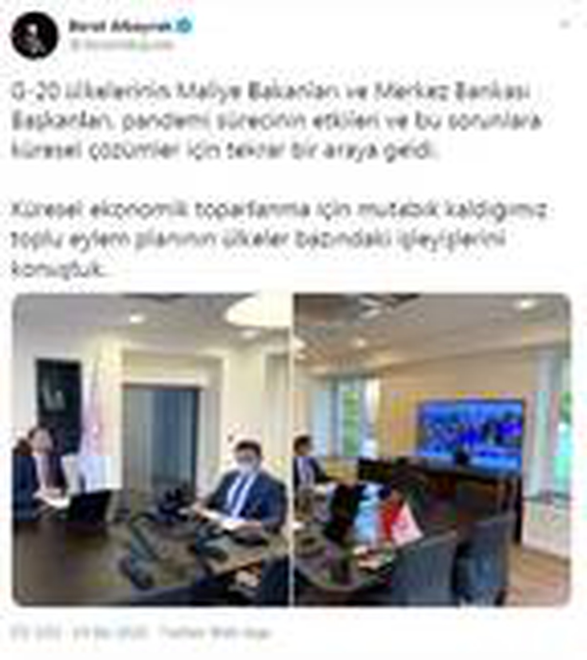 Son dakika haberleri | Bakan Albayrak, G-20\'deki mevkidaşlarıyla görüştü