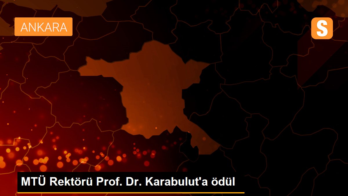 MTÜ Rektörü Prof. Dr. Karabulut\'a ödül