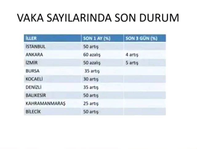 Son Dakika: Son bir ayda 9 ilimizde vaka sayılarında artış yaşandı