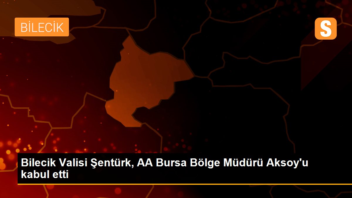 Bilecik Valisi Şentürk, AA Bursa Bölge Müdürü Aksoy\'u kabul etti