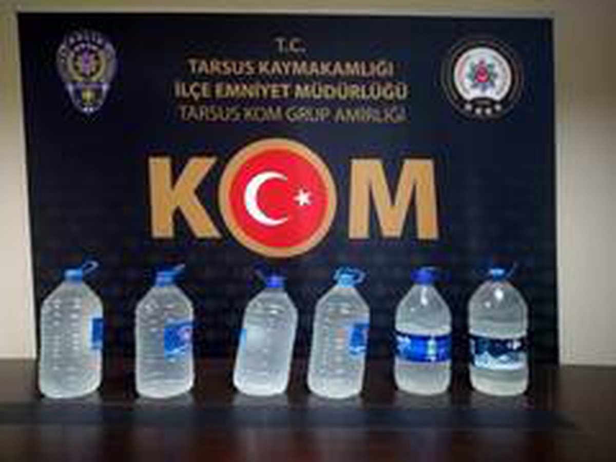 Tarsus\'ta kaçak içki üreten şüpheli yakalandı