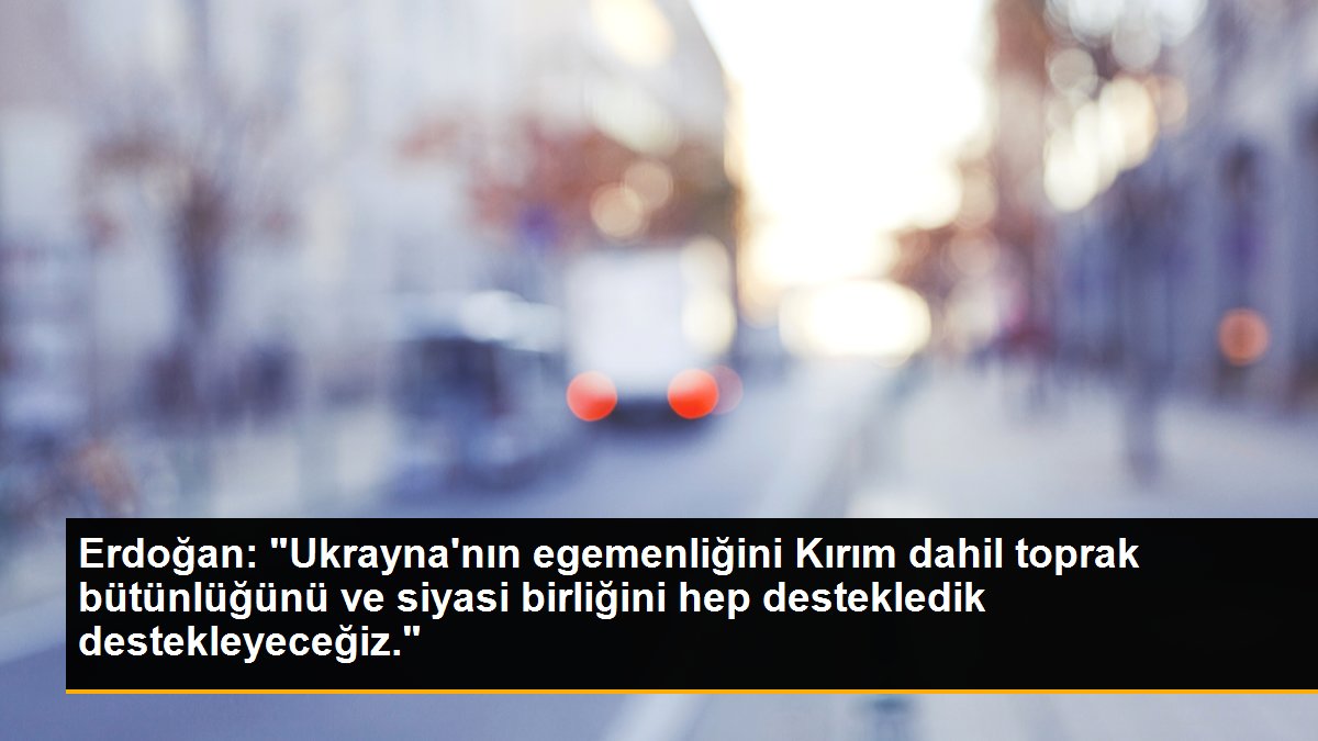 Erdoğan: "Ukrayna\'nın egemenliğini Kırım dahil toprak bütünlüğünü ve siyasi birliğini hep destekledik destekleyeceğiz."