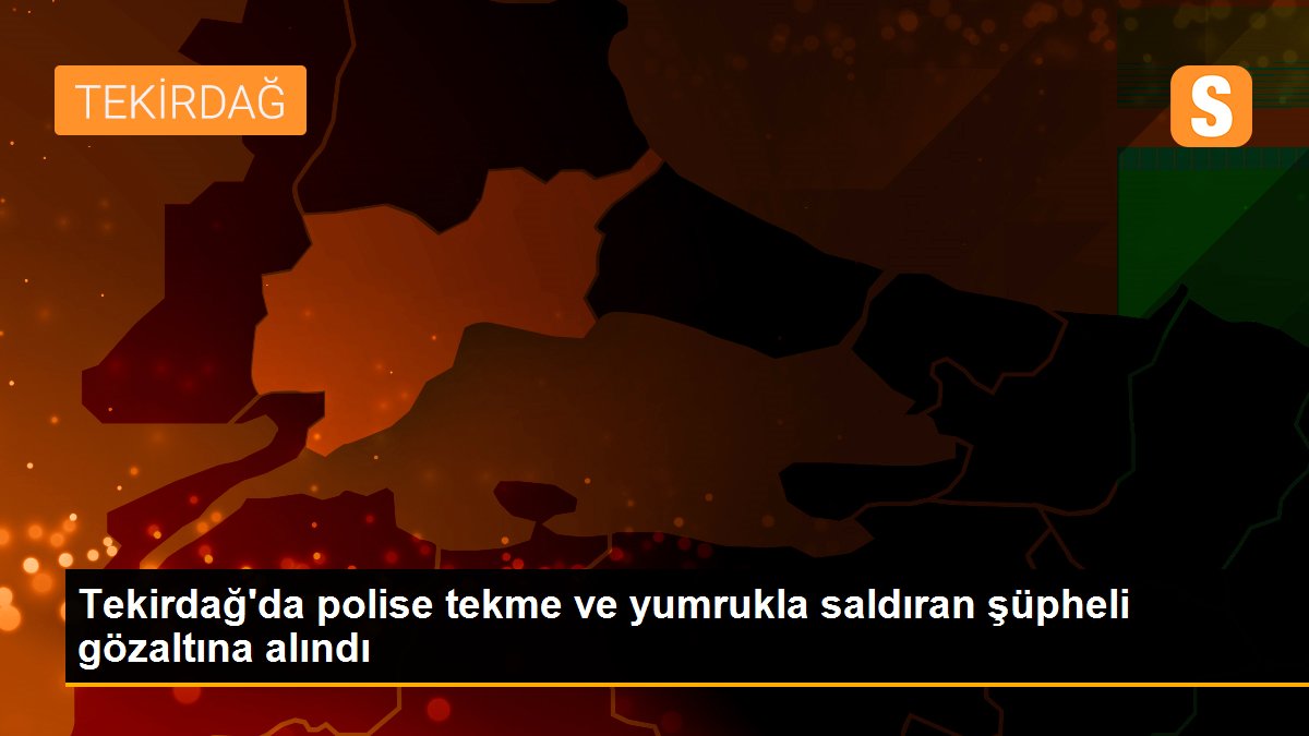 Tekirdağ\'da polise tekme ve yumrukla saldıran şüpheli gözaltına alındı