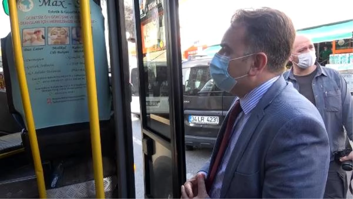 Arnavutköy\'de ayakta yolcu taşıyan minibüs sürücüsü, kaymakama yakalandı
