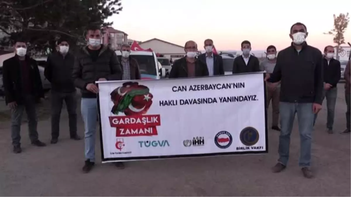 Azerbaycan\'a destek için araç konvoyu oluşturuldu