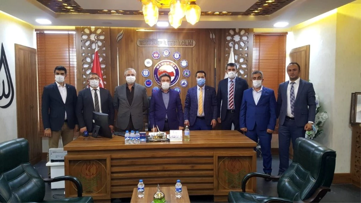 Büro-Memur-Sen yönetim adayları Memur-Sen Erzurum İl Başkanı Mustafa Karataş\'ı ziyaret etti