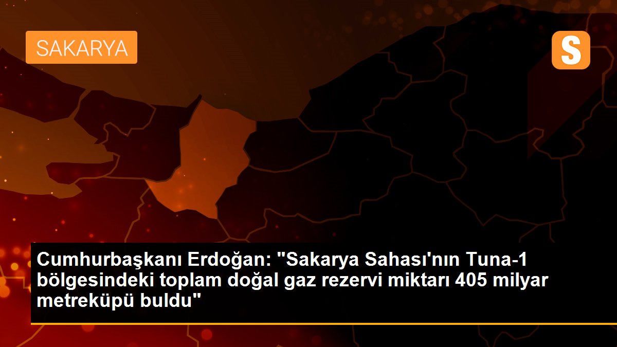 Cumhurbaşkanı Erdoğan: "Sakarya Sahası\'nın Tuna-1 bölgesindeki toplam doğal gaz rezervi miktarı 405 milyar metreküpü buldu"