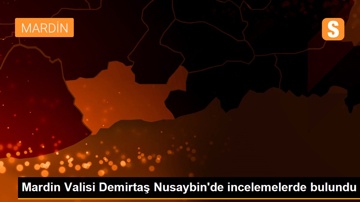 Mardin Valisi Demirtaş Nusaybin\'de incelemelerde bulundu