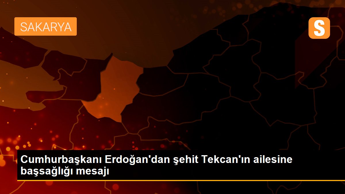 Son dakika haberleri | Cumhurbaşkanı Erdoğan\'dan şehit Tekcan\'ın ailesine başsağlığı mesajı