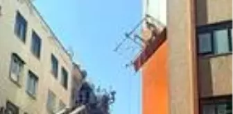 İskele halatı koptu, işçi, emniyet kemeri sayesinde kurtuldu