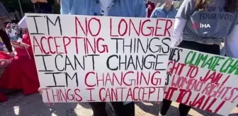 Washington'da kadınlardan Trump ve Barret karşıtı protesto