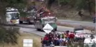 Kolombiya'daki 'Minga' yerli toplulukları Bogota'da