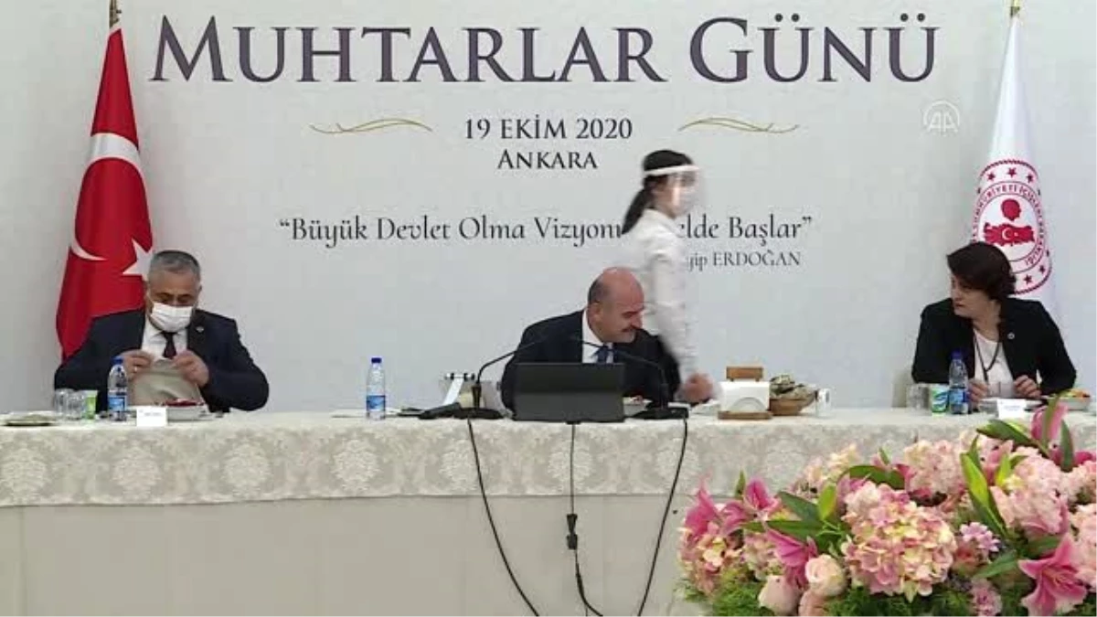 İçişleri Bakanı Soylu Ankara\'da muhtarlarla bir araya geldi Açıklaması