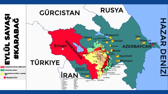 Toplam 78 yerleşim yeri işgalden kurtarıldı! İşte Dağlık Karabağ'daki son durumu en iyi anlatan harita