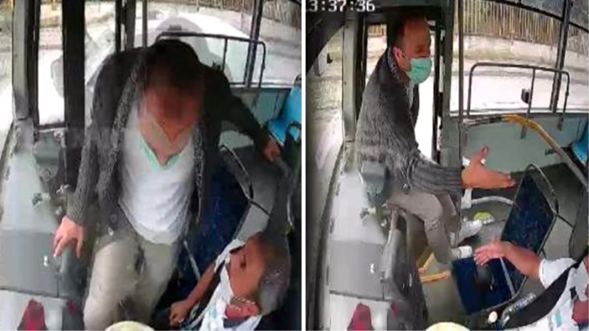 Durak dışında inmek isteyen yolcu, seyir halindeki otobüsün frenine bastı