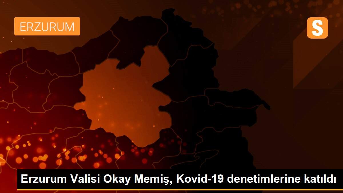 Erzurum Valisi Okay Memiş, Kovid-19 denetimlerine katıldı