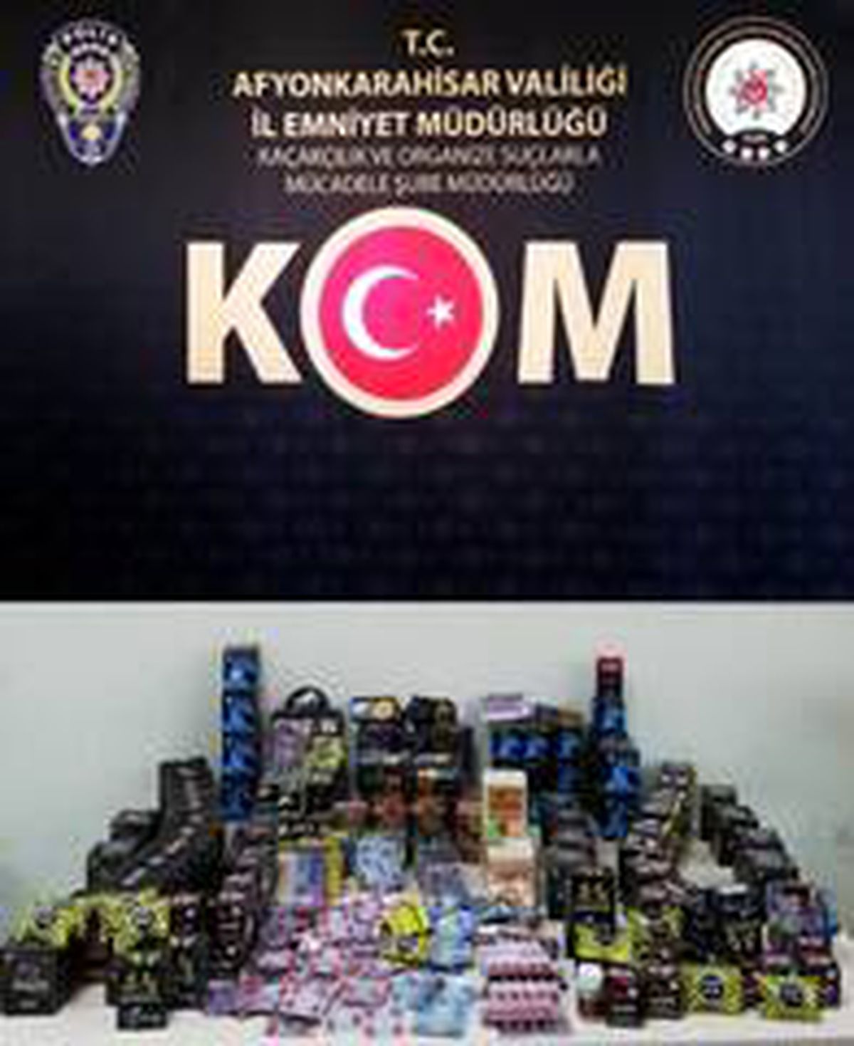 Afyonkarahisar polisinden işyerlerine kaçakçılık operasyonu