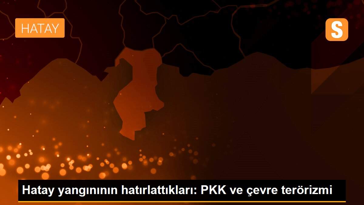 Hatay yangınının hatırlattıkları: PKK ve çevre terörizmi