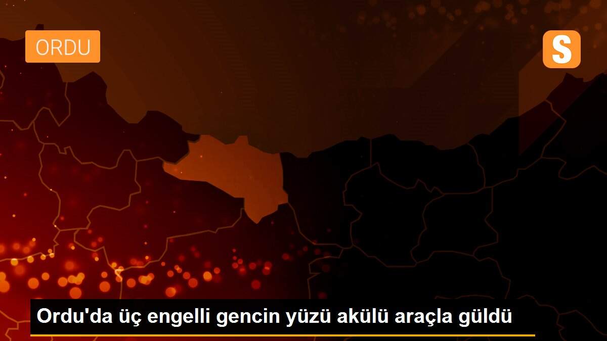 Ordu\'da üç engelli gencin yüzü akülü araçla güldü