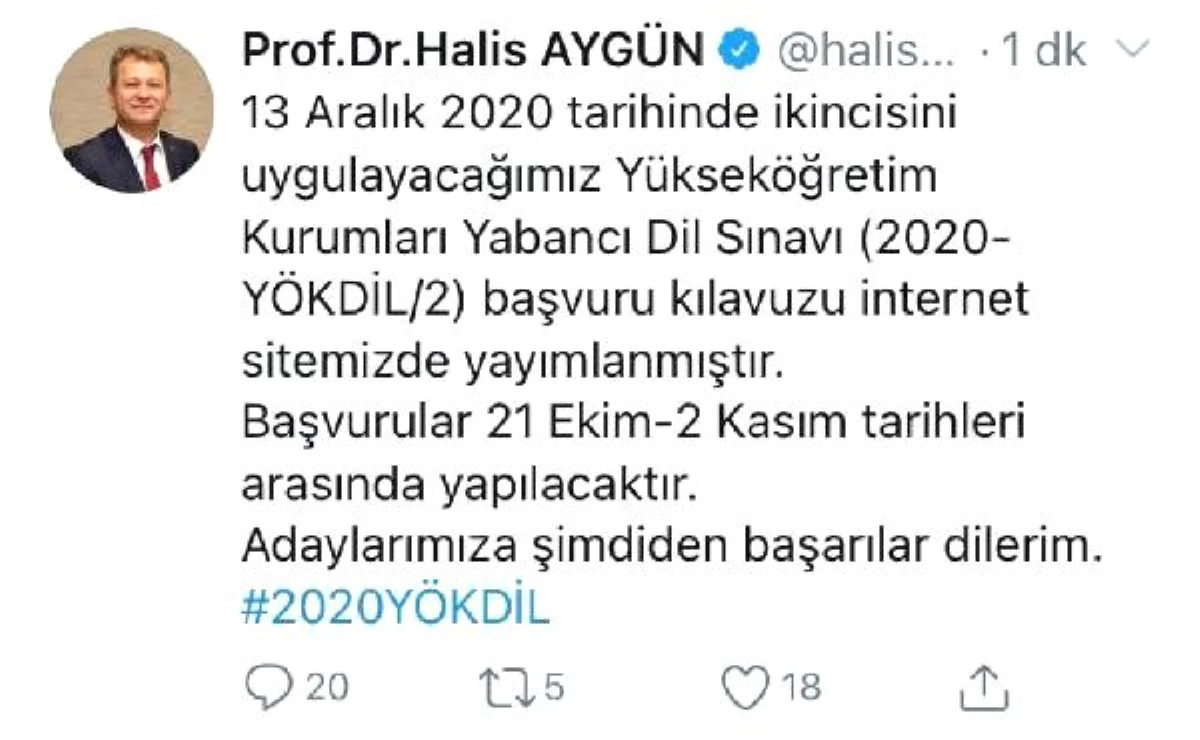 YÖKDİL/2 başvuru kılavuzu yayımlandı