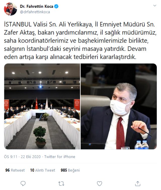 Artan vakalar sonrası İstanbul'a yeni tedbir mi geliyor? Bakan Koca, işareti verdi