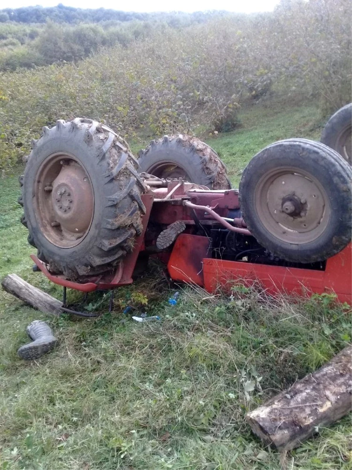 Kocaeli\'de devrilen traktörün altında kalan şahıs yaralandı