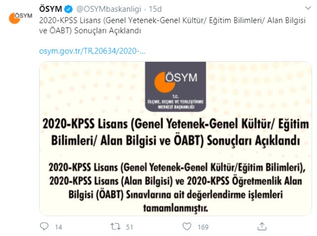 Son Dakika! 2020 KPSS lisans sınavı sonuçları açıklandı